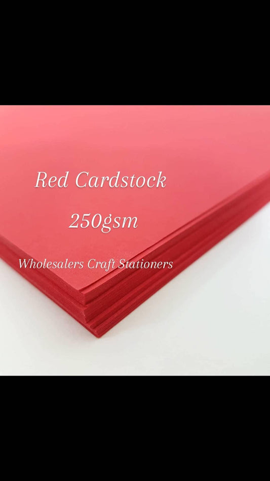 A3 Red Cardstock 250gsm – 25 Sheets