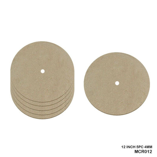 MDF Clock Base Round 12inch (MCR012) - 1pc