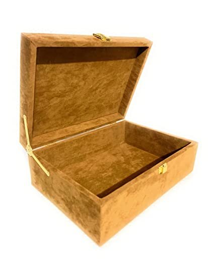 Suede Trunk Box (Golden) - 10*7inch