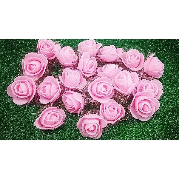 Net Foam Flower Baby Pink – 50 piece
