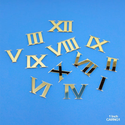 Clock Acrylic Roman 1" Gold (CARNG1)