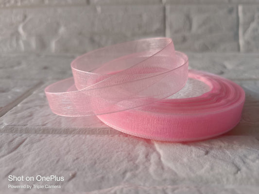 Baby Pink Organza Ribbon – 1/2inch