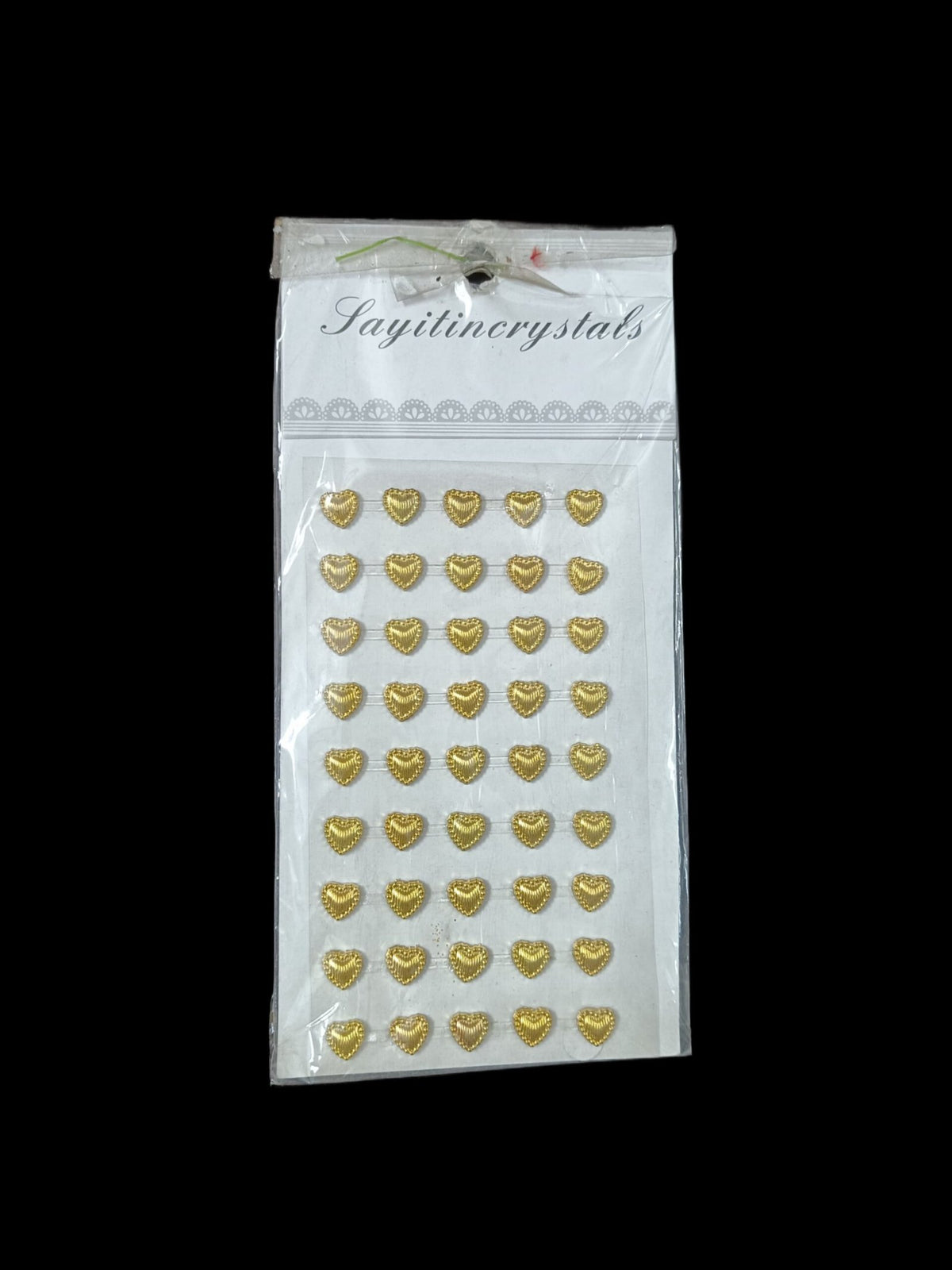 Golden Heart  Pearl Sticker - 1pc