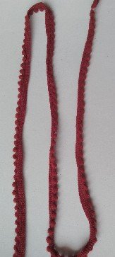 PomPom Lace  1 mtr - Mahroon