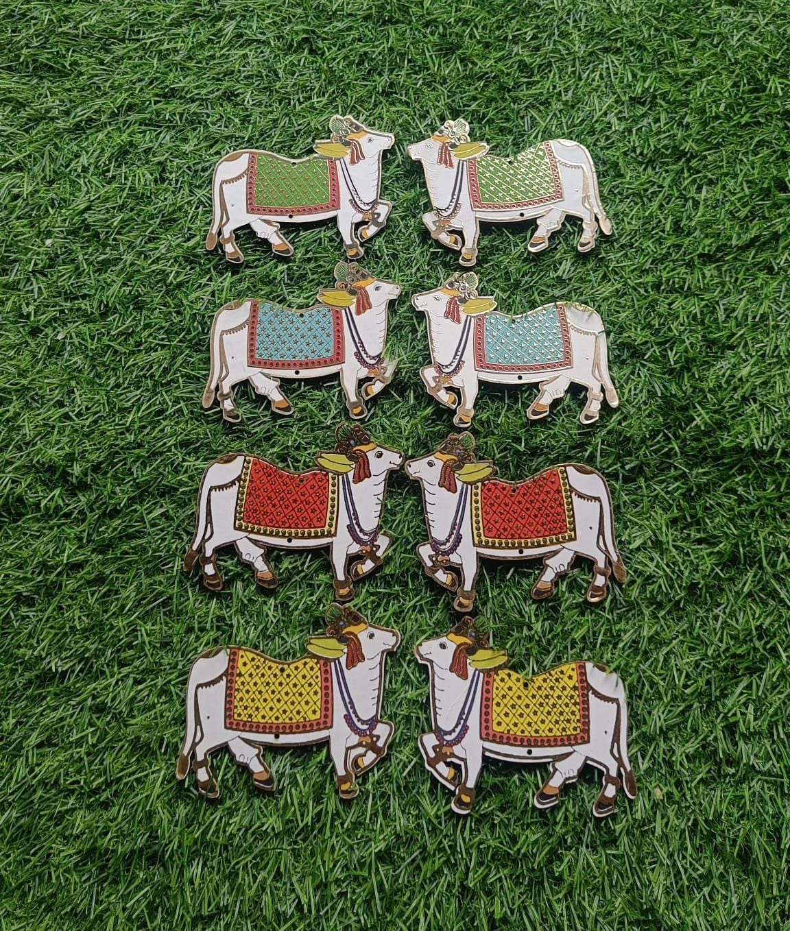 Mdf Colourful Cow - 2pcs