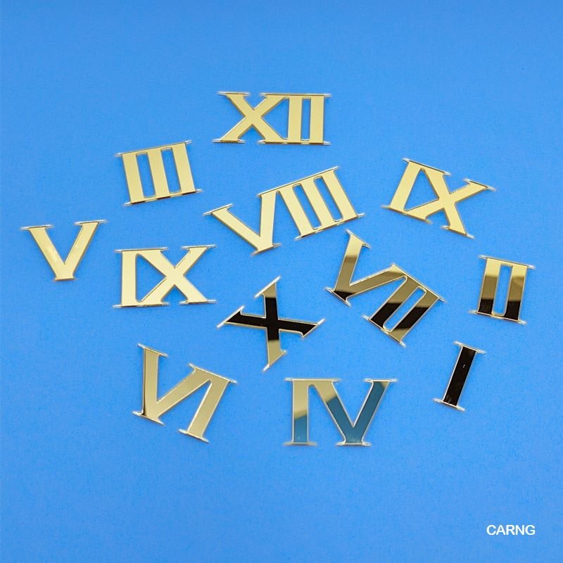 Clock Acrylic Roman Number Gold (CARNG)- 1.5 inch