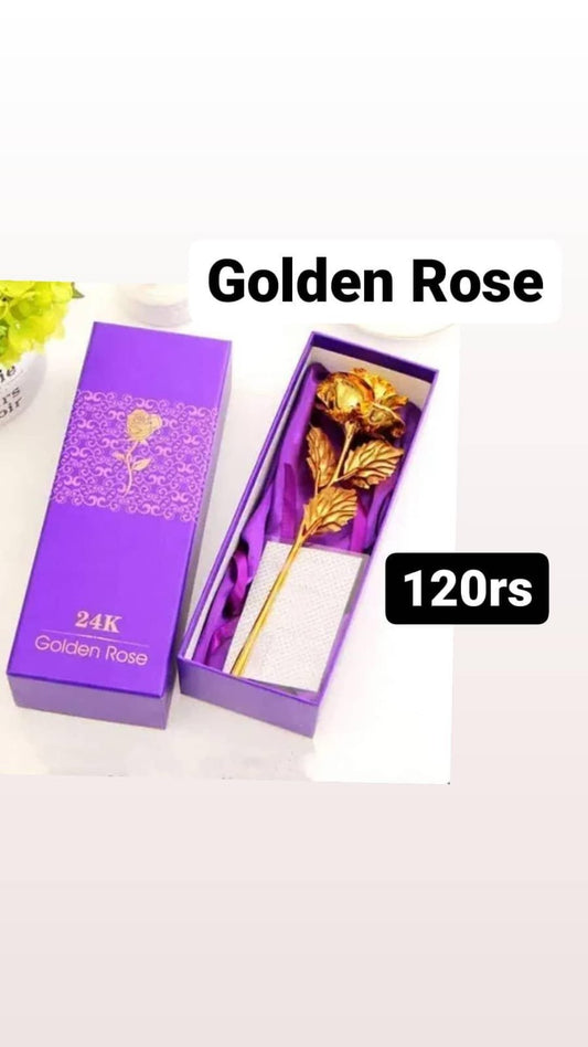 Golden Rose with Bag