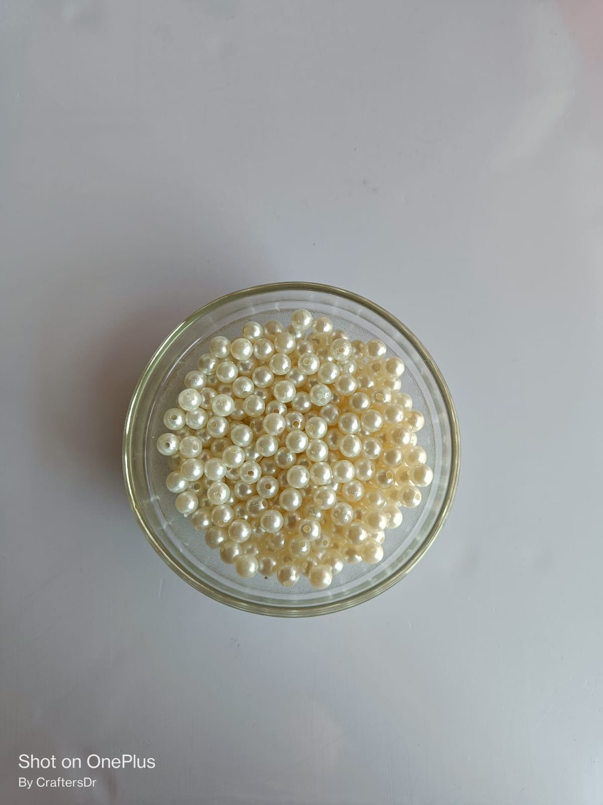 Moti /Pearls /Beads – White (100gm) –  8mm