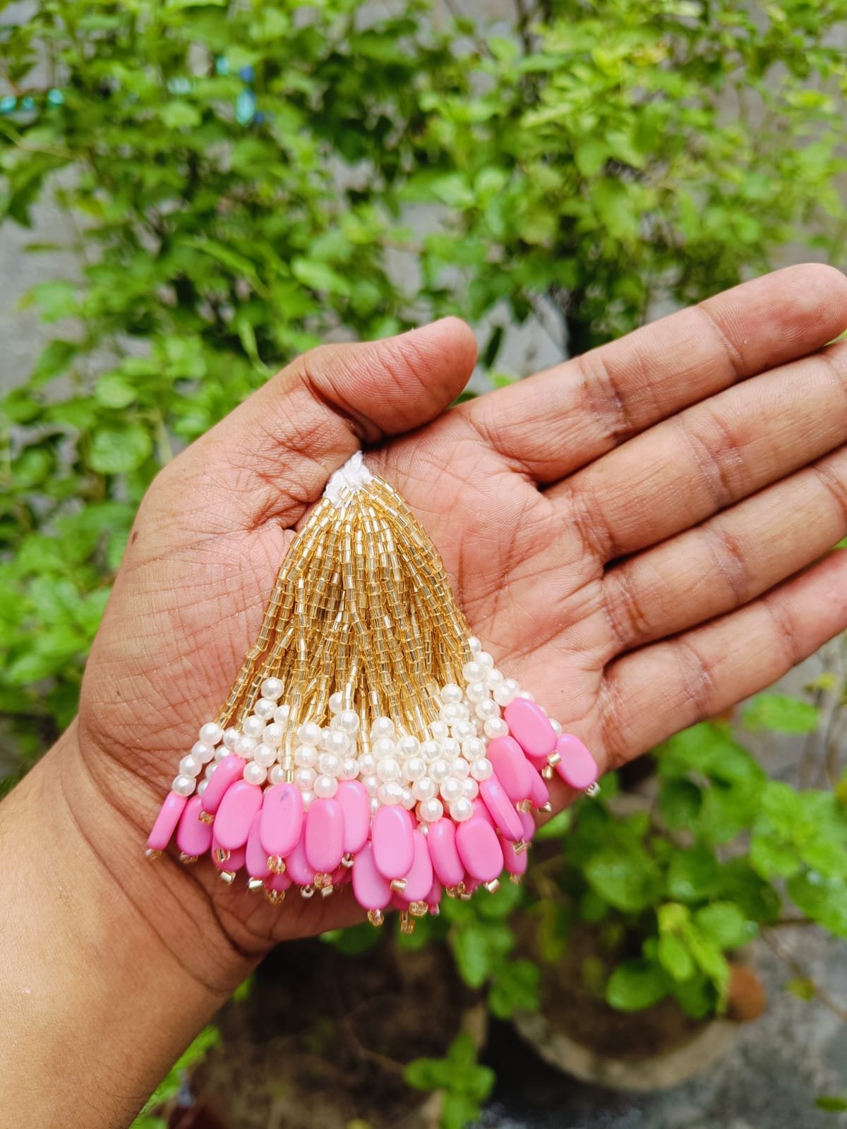 Pink Moti Latkan - 10pc
