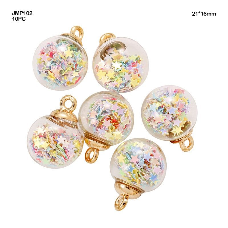 Glass Ball Pendants Mix (JMP102) - 10pc