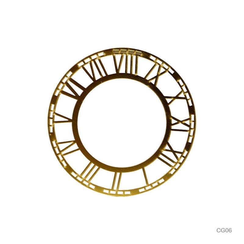 Acrylic Clock Golden - 6 inch Roman (CG06)