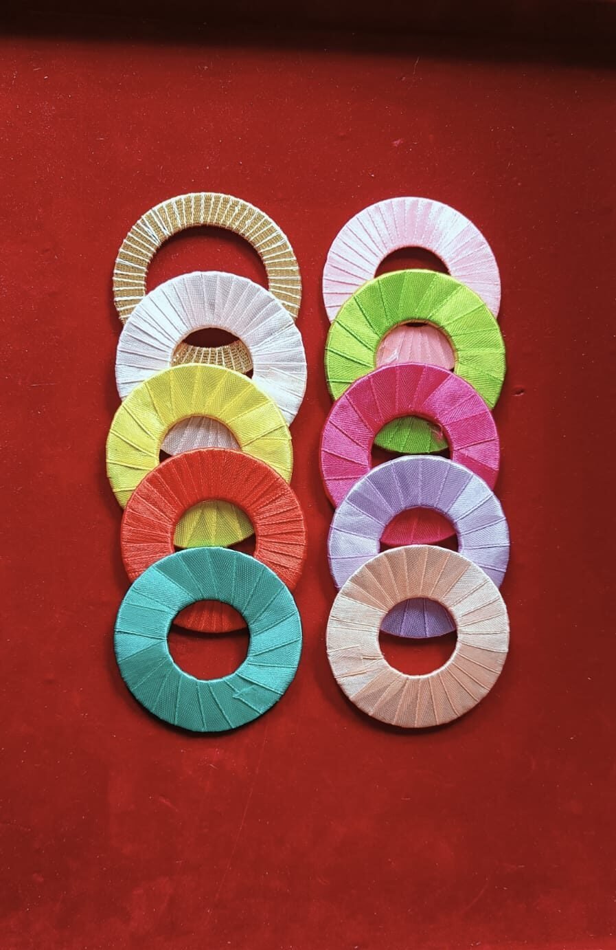 Colourful Chapta Flat Bangles 3inch - 10pc