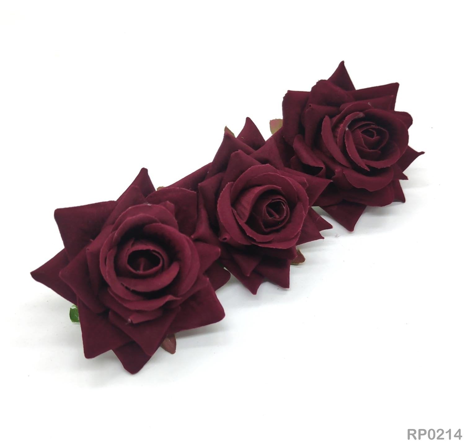 Mahroon Velvet Rose (RP0214) - 10pc