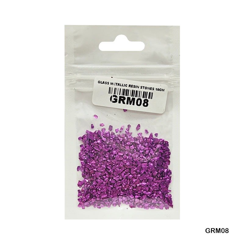 Glass Metallic Resin Stones - 10gm (GRM08)