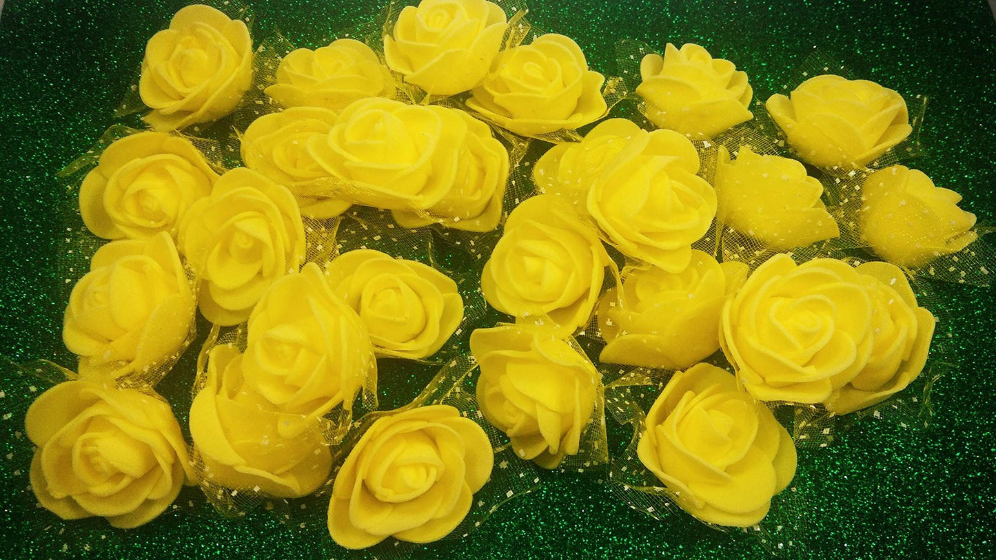 Net Foam Flower Yellow – 50 piece