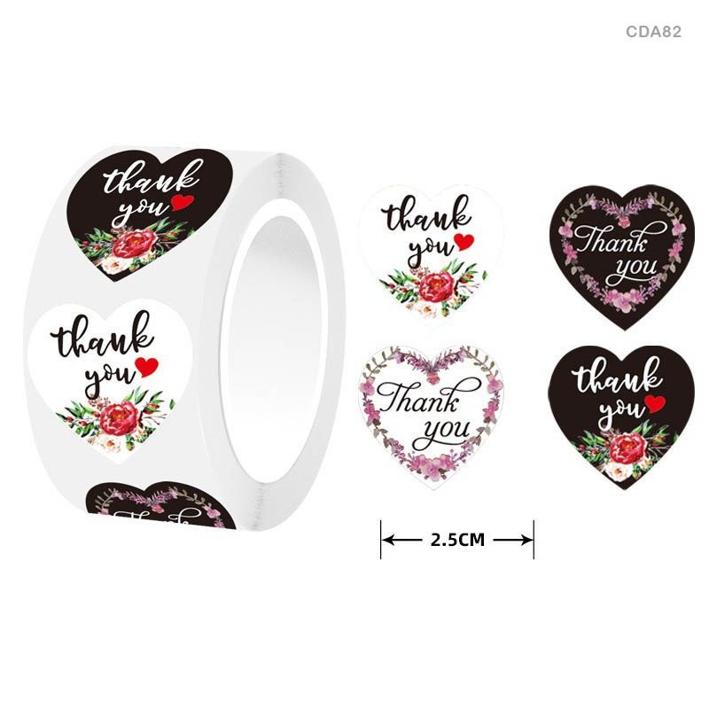 Thank you Sticker – 500 pieces each roll – CDA82