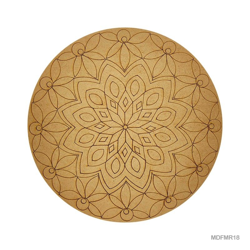 MDF Cutout Mandala Engrave (MDFMR18) - 10inch