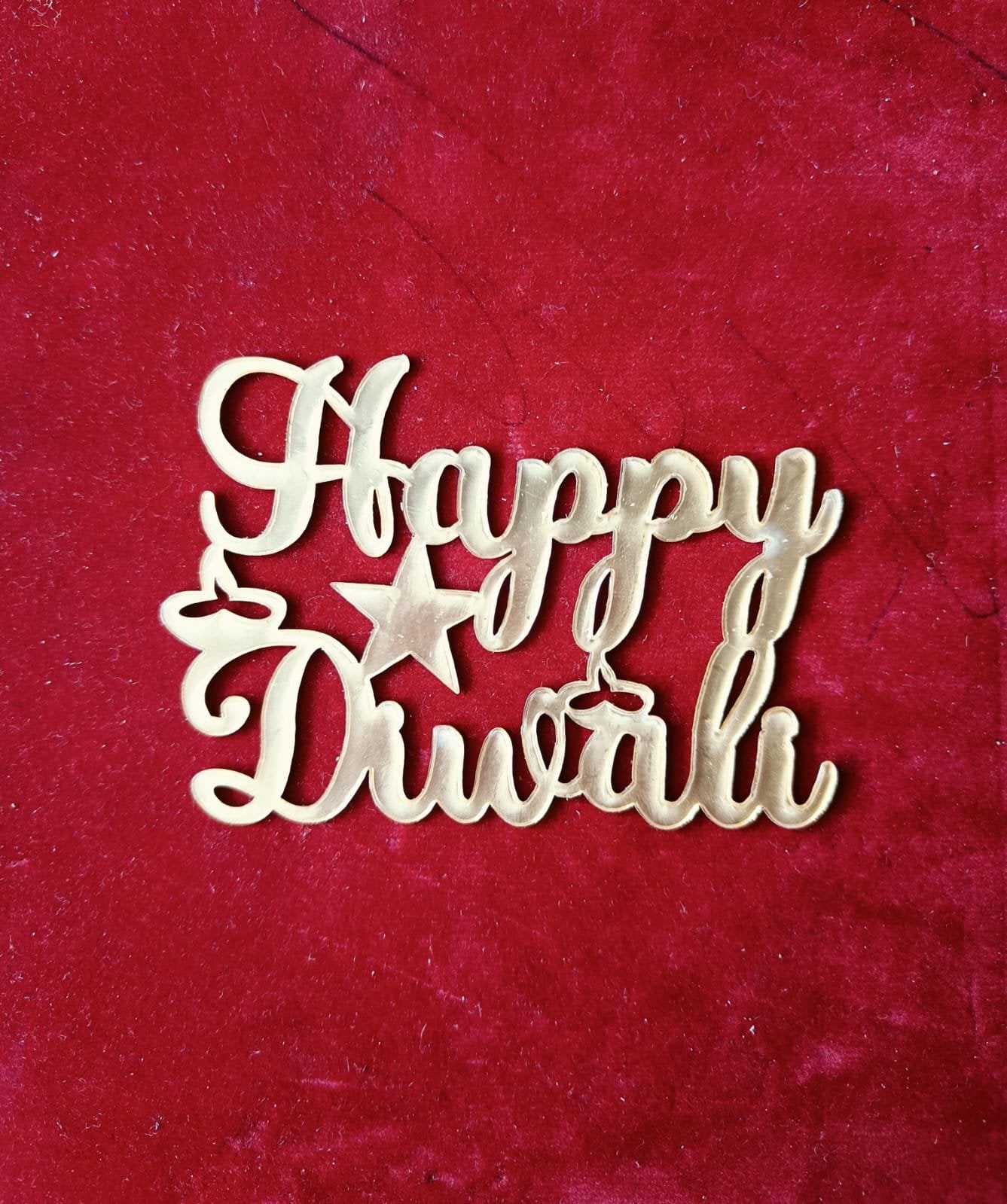 Acrylic Happy Diwali (3.5inch*2inch) - 5pc
