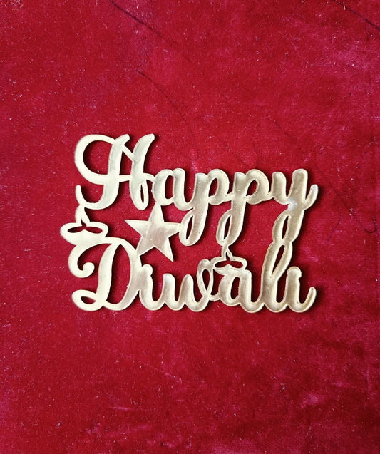 Acrylic Happy Diwali (3.5inch*2inch) - 5pc