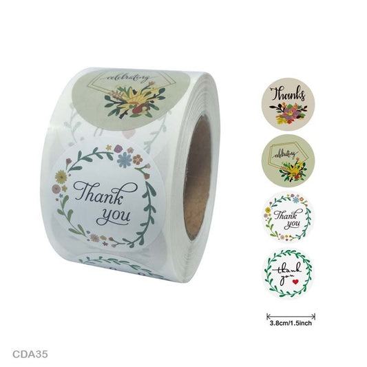 Thank you Sticker – 500 pieces each roll – CDA35
