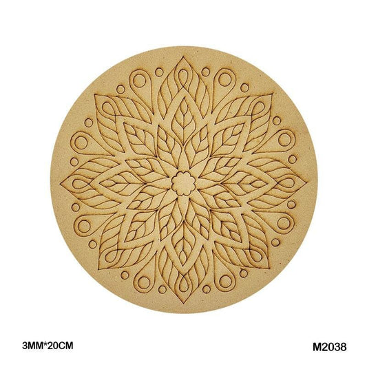 MDF Cutout Mandala Engrave (M2038) – 20CM