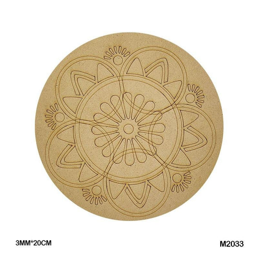 MDF Cutout Mandala Engrave (M2033) – 20CM