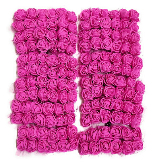 Dark Pink Foam Flower - 144pcs