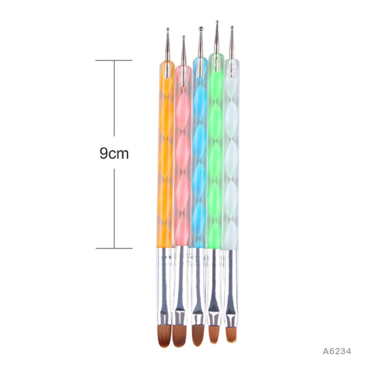 Emboss Tool with Brush Acrylic 2 Side - 5pc
