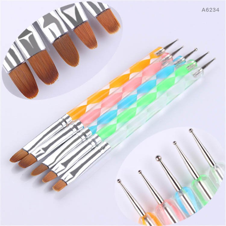 Emboss Tool with Brush Acrylic 2 Side - 5pc