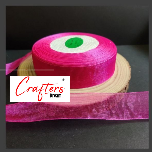 Organza Ribbon 1 inch – Pink