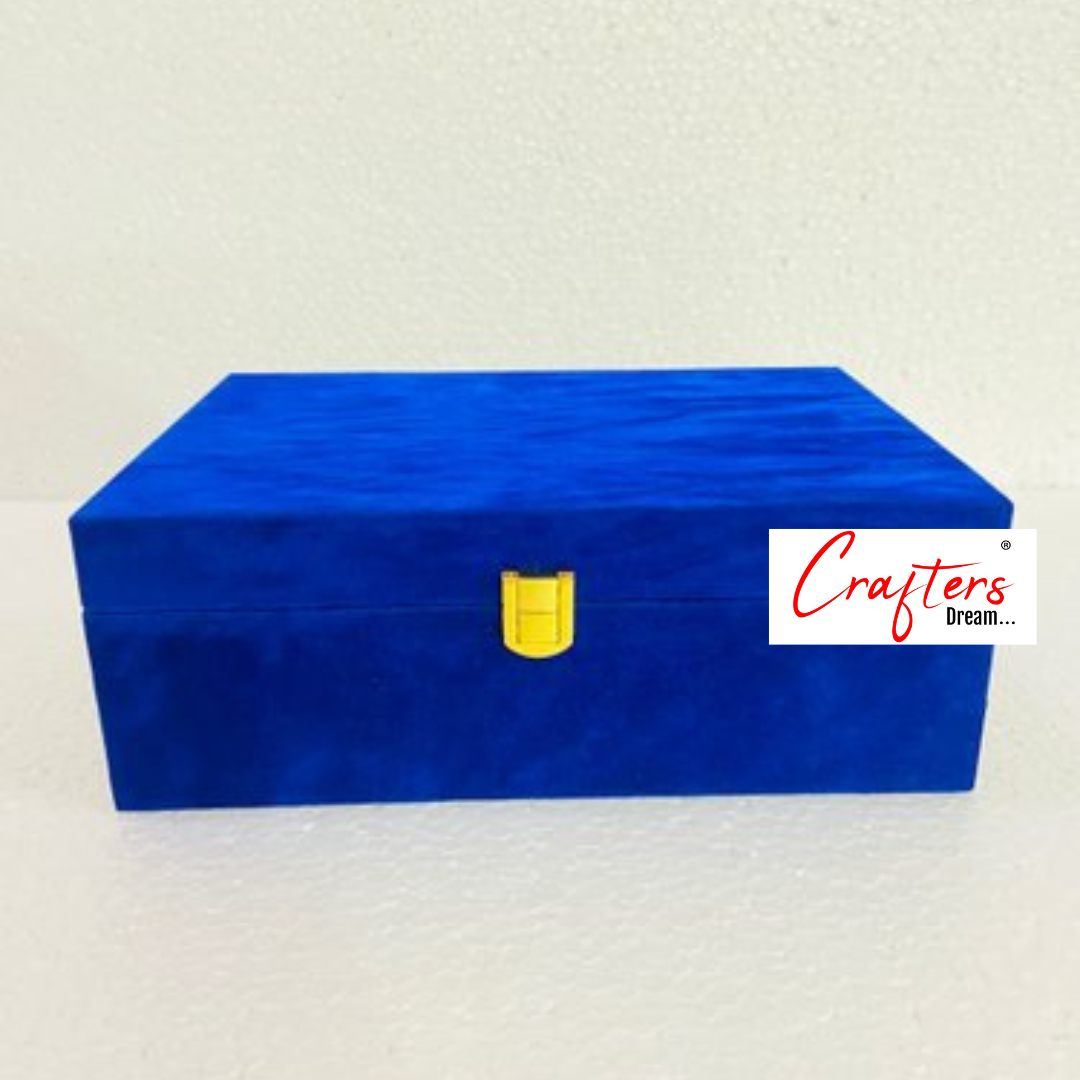 Suede Trunk Box  (Navy Blue) - 10*7 inch
