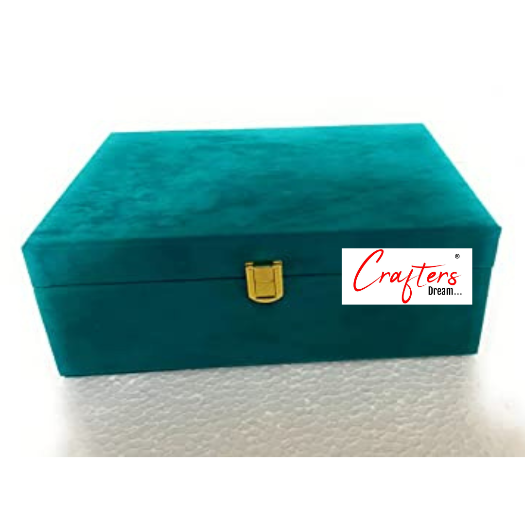 Suede Trunk Box (Sea Green) - 10*7inch