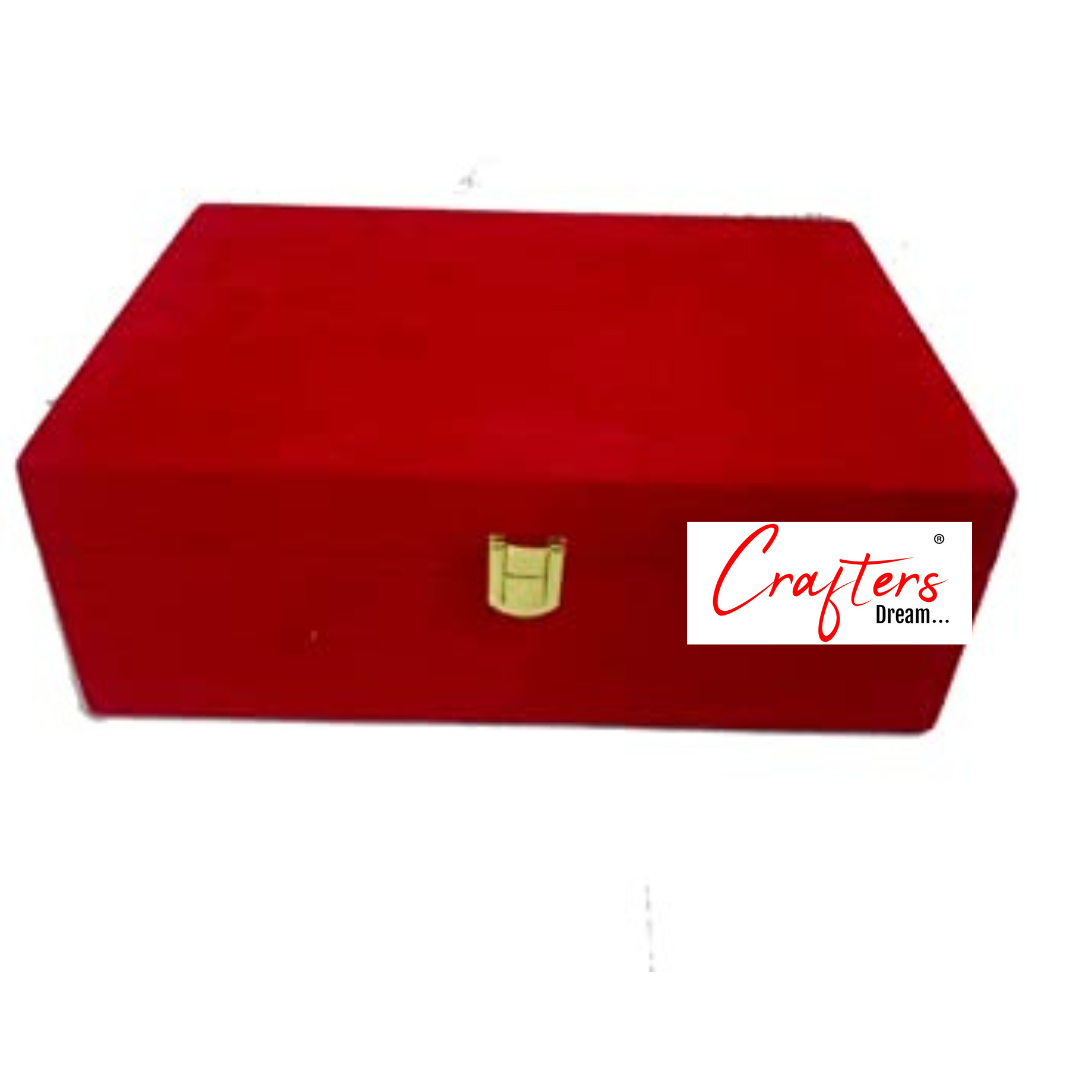 Suede Trunk Box (Red) - 10*7inch