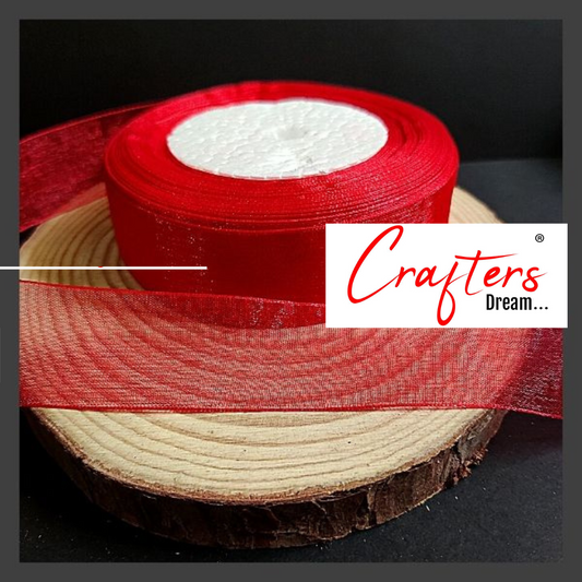 Organza Ribbon 1 inch – Red