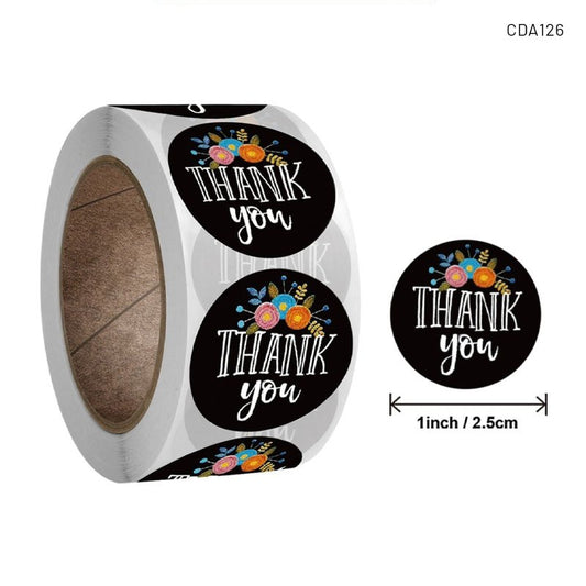 Thank You Sticker - 500 Pieces each roll - CDA126