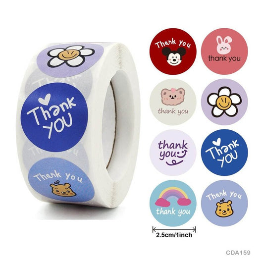 Thank You Sticker - 500 Pieces each roll - CDA159