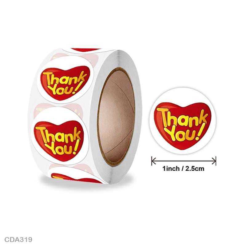 Thank You Sticker - 500 Pieces each roll - CDA319
