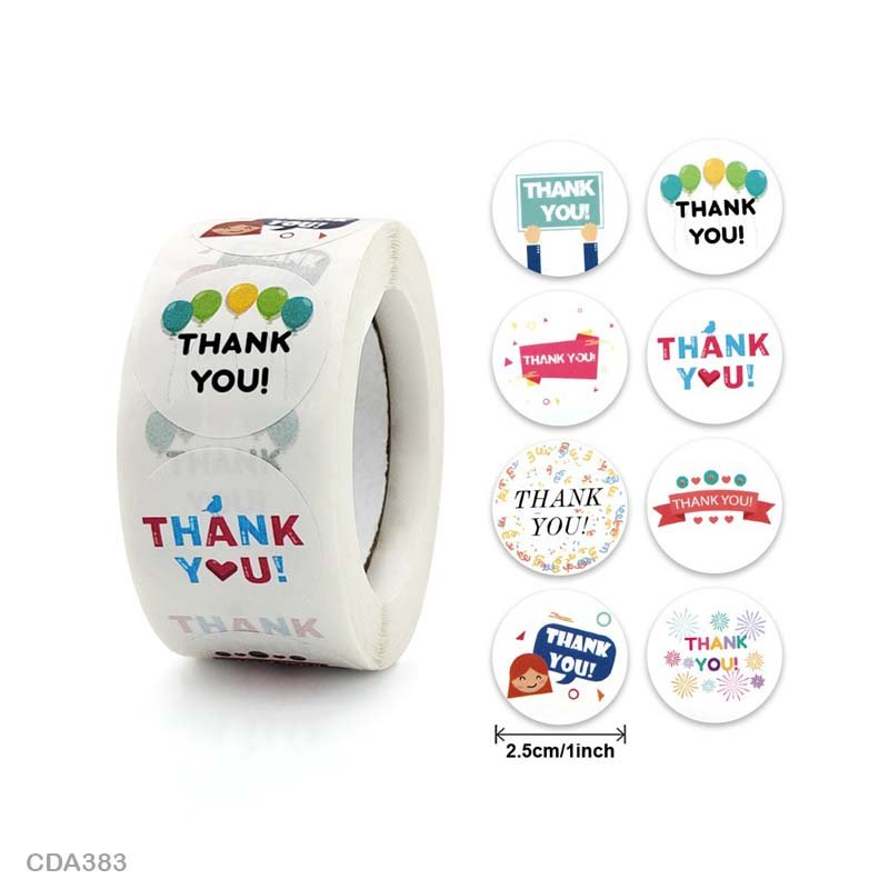 Thank You Sticker - 500 Pieces each roll - CDA383