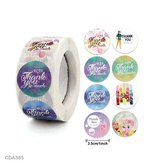Thank You Sticker - 500 Pieces each roll - CDA385