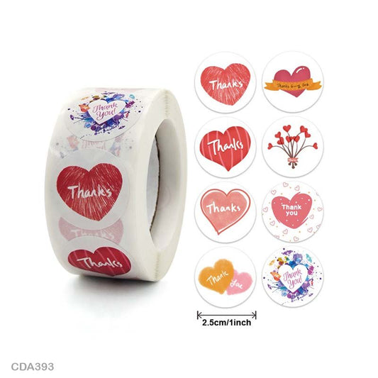 Thank You Sticker - 500 Pieces each roll - CDA393