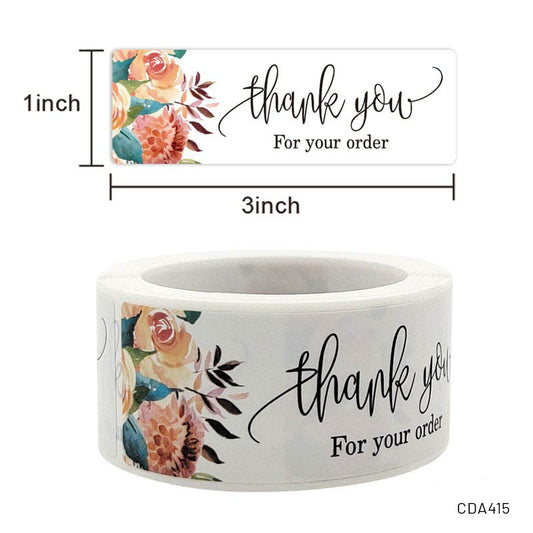 Thank You Sticker - 500 Pieces each roll - CDA415