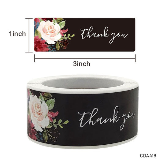 Thank You Sticker - 500 Pieces each roll - CDA416