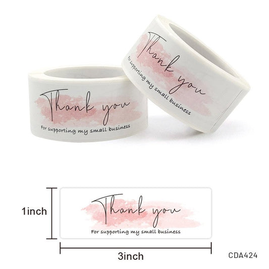 Thank You Sticker - 500 Pieces each roll - CDA424