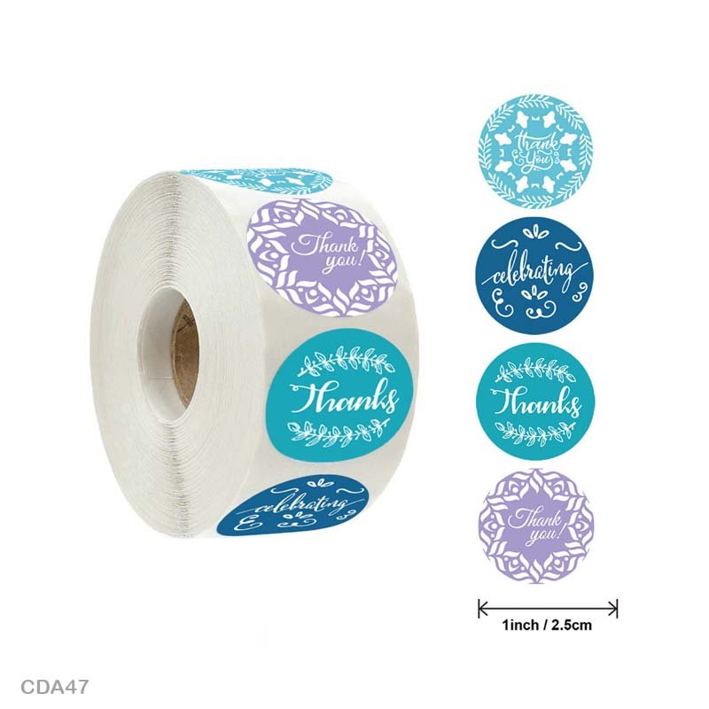 Thank You Sticker - 500 Pieces each roll - CDA47