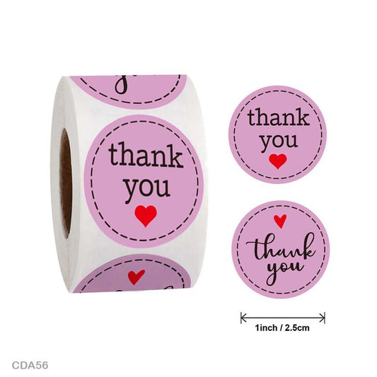 Thank You Sticker - 500 Pieces each roll - CDA56