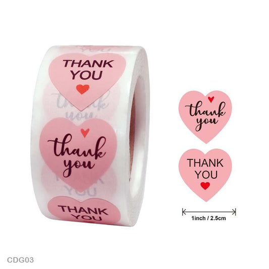Thank You Sticker - 500 Pieces each roll - CDG03