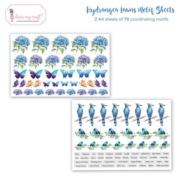 Hydrangea Lawns Motif Sheets