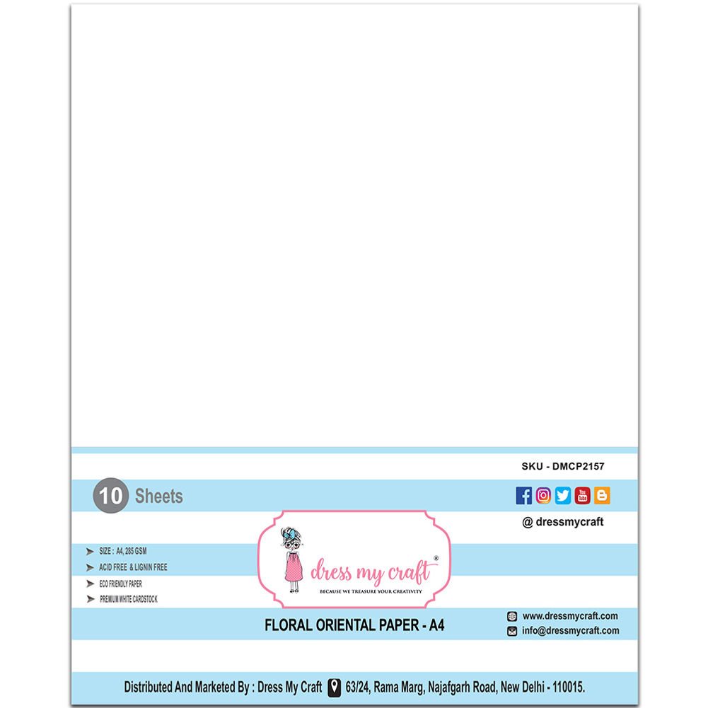Floral Oriental Collection - A4 Size - 285 GSM