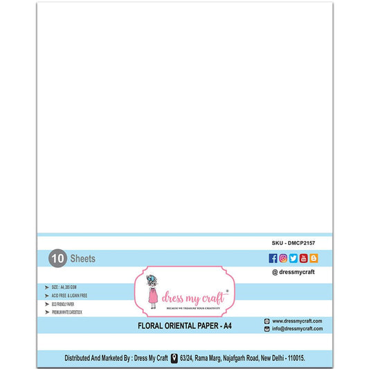 Floral Oriental Collection - A4 Size - 285 GSM