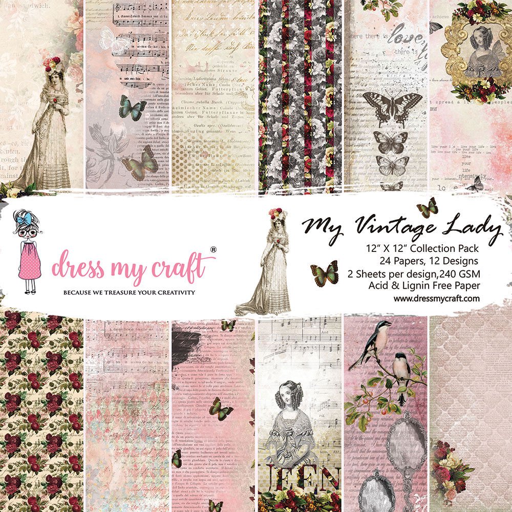 My Vintage lady - 12*12'' Paper Pad